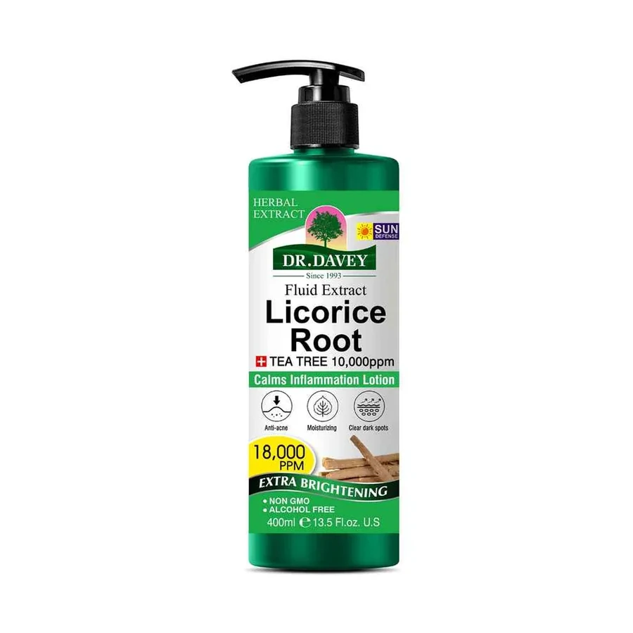 DR.DAVEY Body Lotion Licorice Root Calms Inflammation Lotion model DV-6443 product image for OEM/ODM private label body lotion manufacturing
